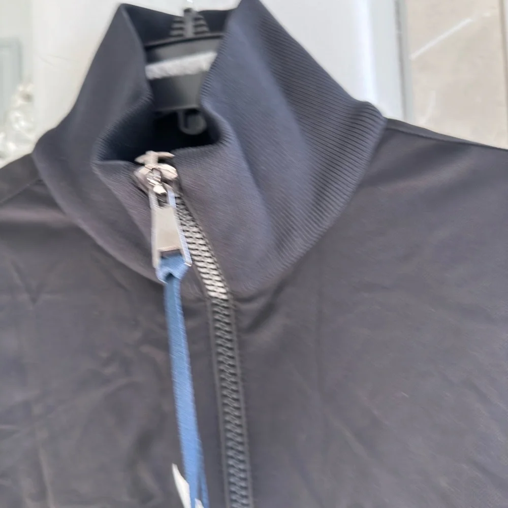 Moncler Half Zip Piqué Knit Long Sleeve Minidress - Picture 6 of 13